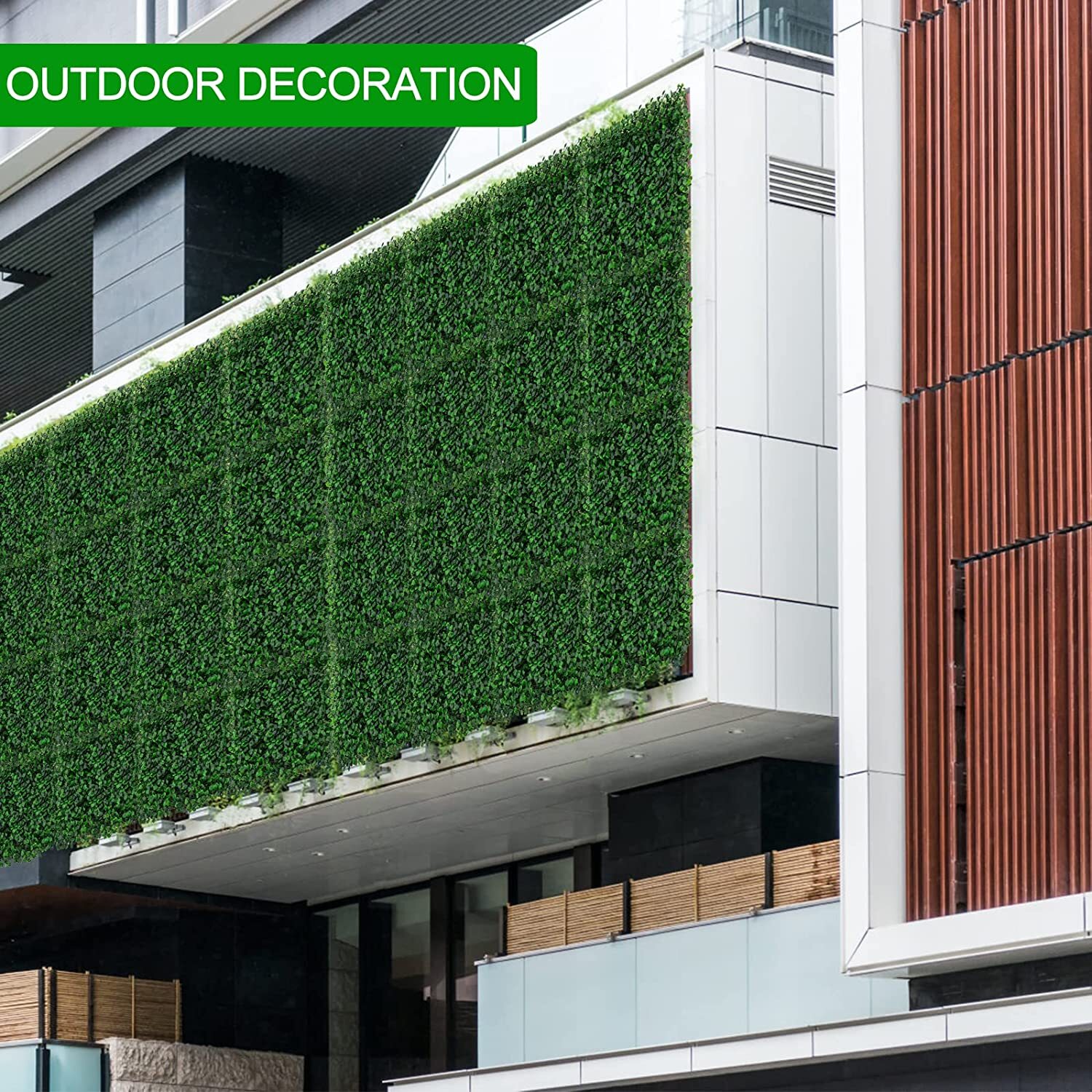 Artificial Plant Grass Mat Greenery Boxwood Wall Hedge Plant Fence Foliage Panel