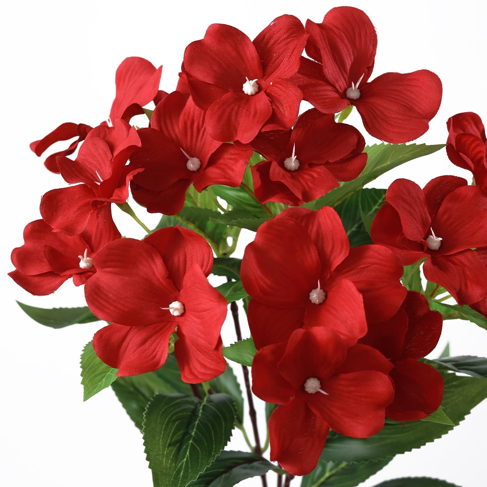 8 Bundles Artificial Impatiens for Outdoor Spring Summer Decor, No Fade Silk …