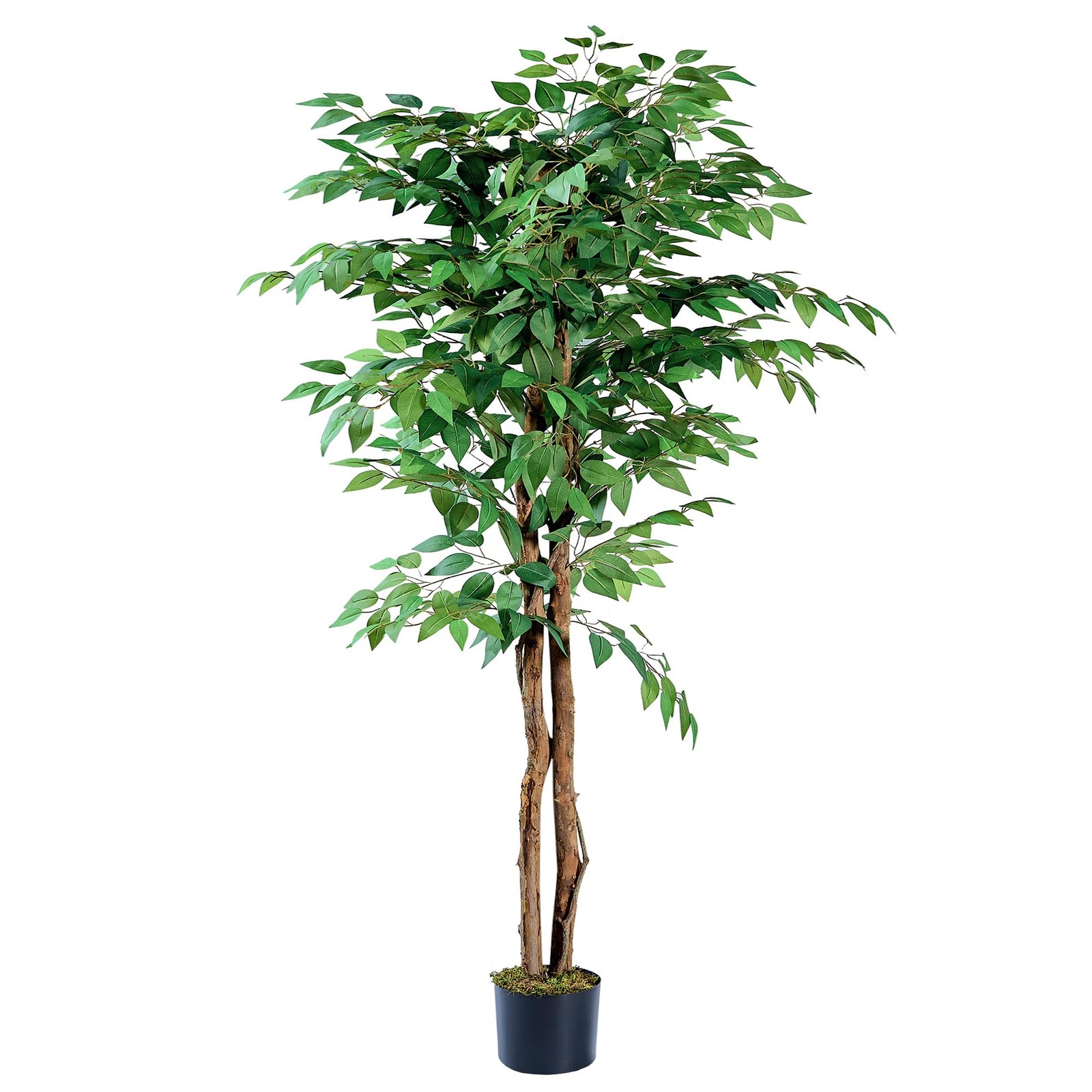 Artificial Ficus Tree with Sturdy Nursery Pot, 5FT Faux Silk Plant for Indoor…
