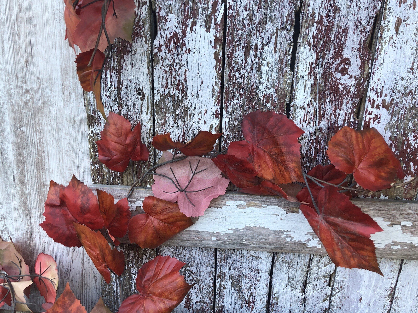 Spicy Pumpkin Fall Leaf Garland 15 FT Autumn Artificial LARGE Fall Leaves
