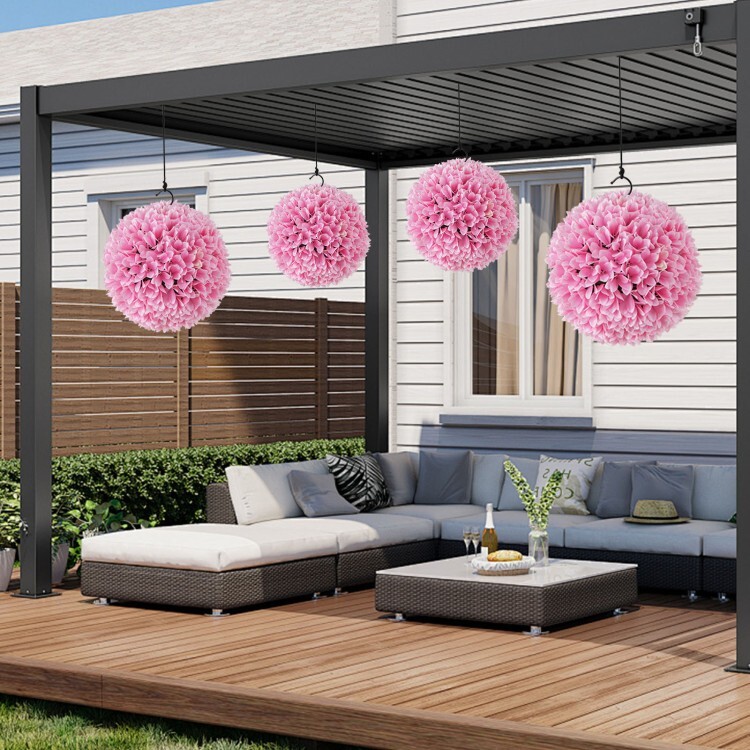 2 Pcs Artificial Plant Topiary Ball, Faux Boxwood Indoor Outdoor Decorative Ball