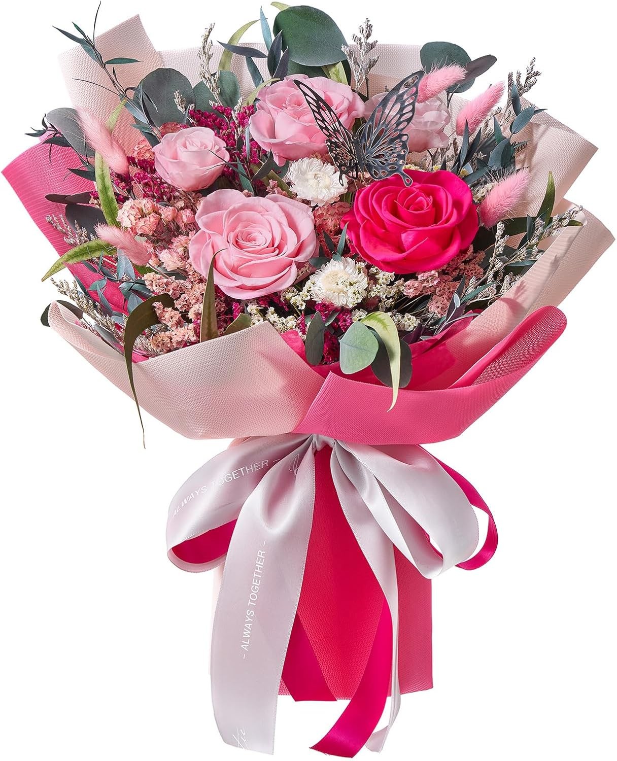 Polylove Flowers for Delivery Prime Forever Bouquet Hot Pink