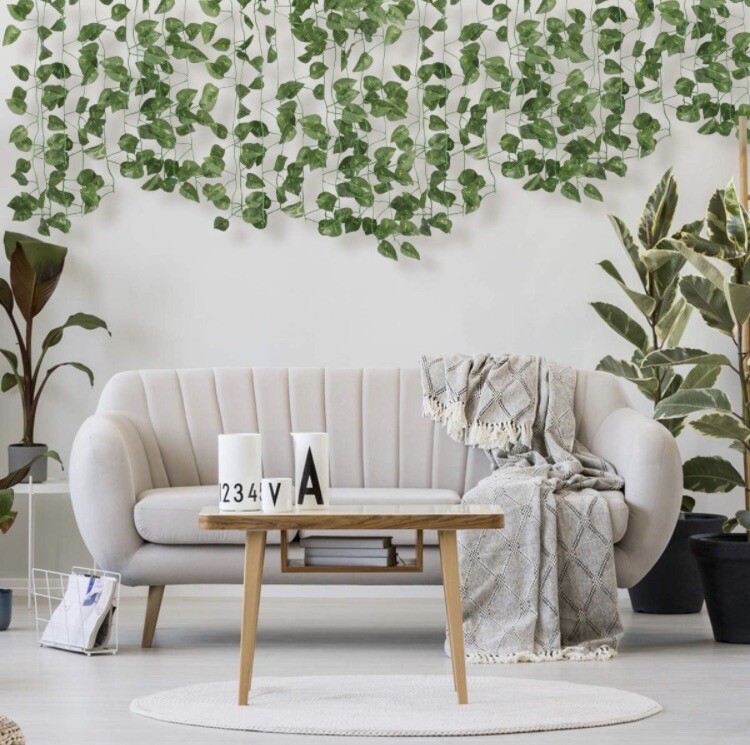 20 Strands 132Ft Artificial Faux Ivy Vine Leaves Greenery Garland Hanging Plants
