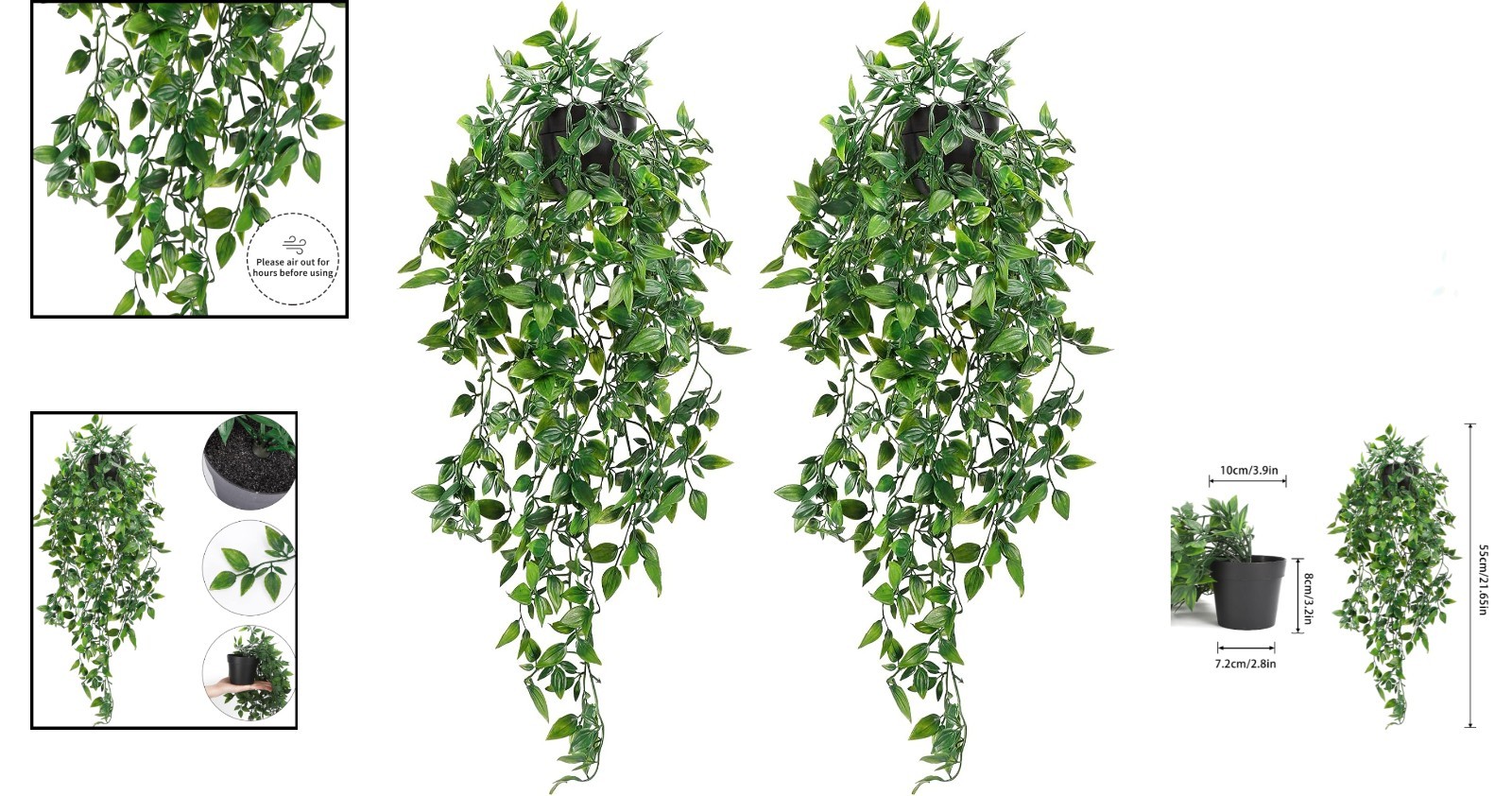 Maintenance-Free Hanging Plants for -Round Greenery – Indoor & Outdoor