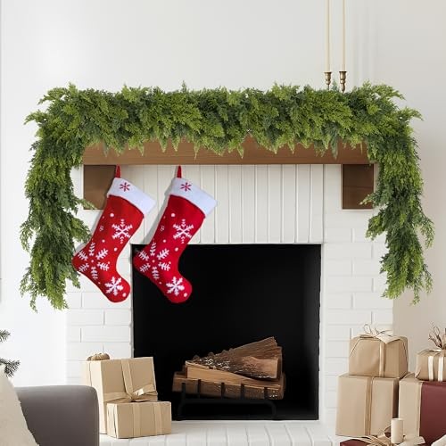 9FT Real Touch Norfolk Christmas Pine Garland Set of Lifelike Artificial 2