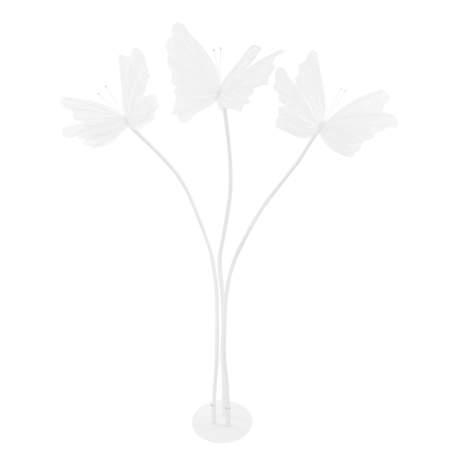 Butterfly Decoration with Standing Base, Artificial Decoration Butterflies White