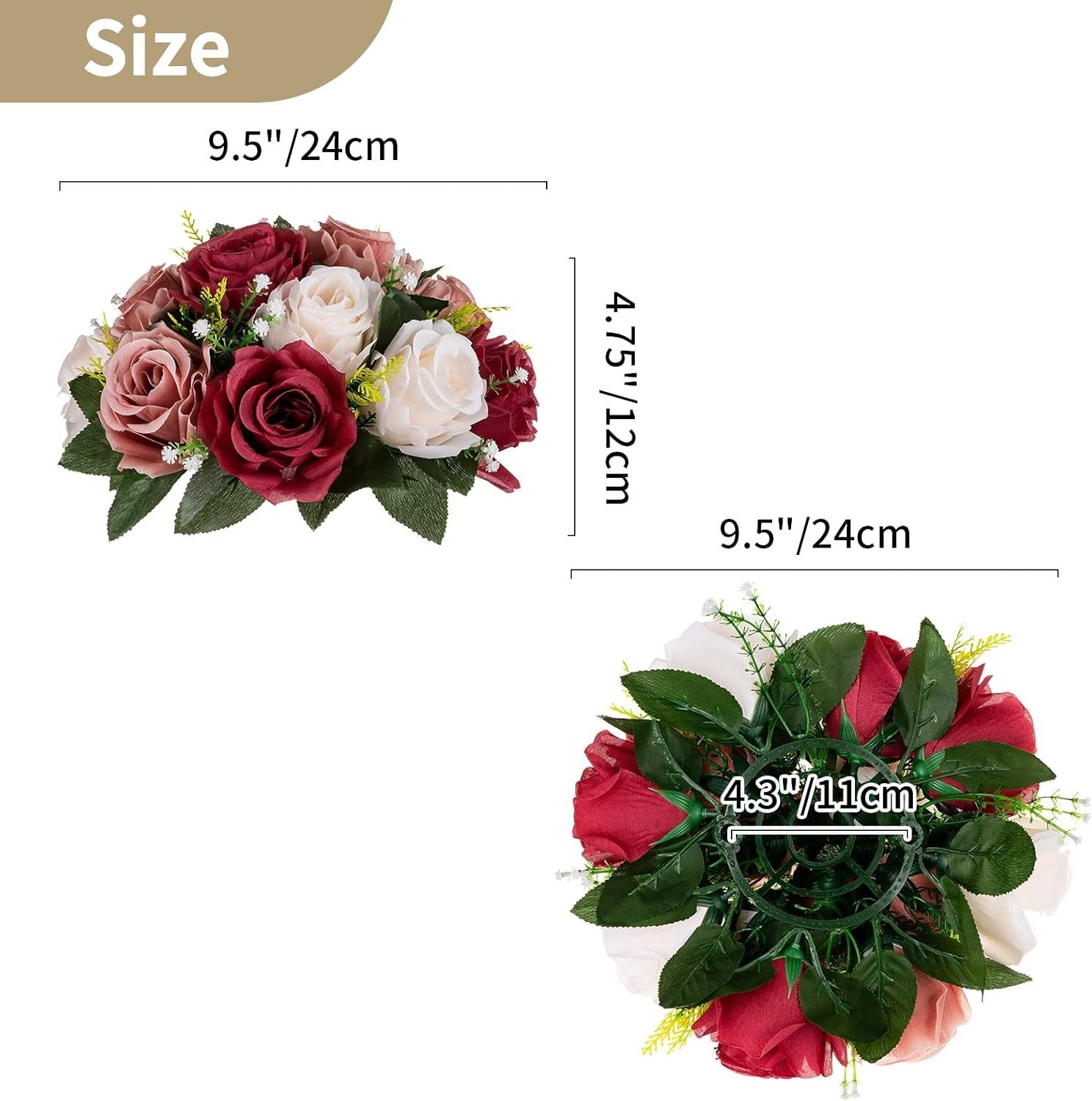 Dust Resistant Table Centerpieces – 6 Elegant Rose Balls for Any Occasion