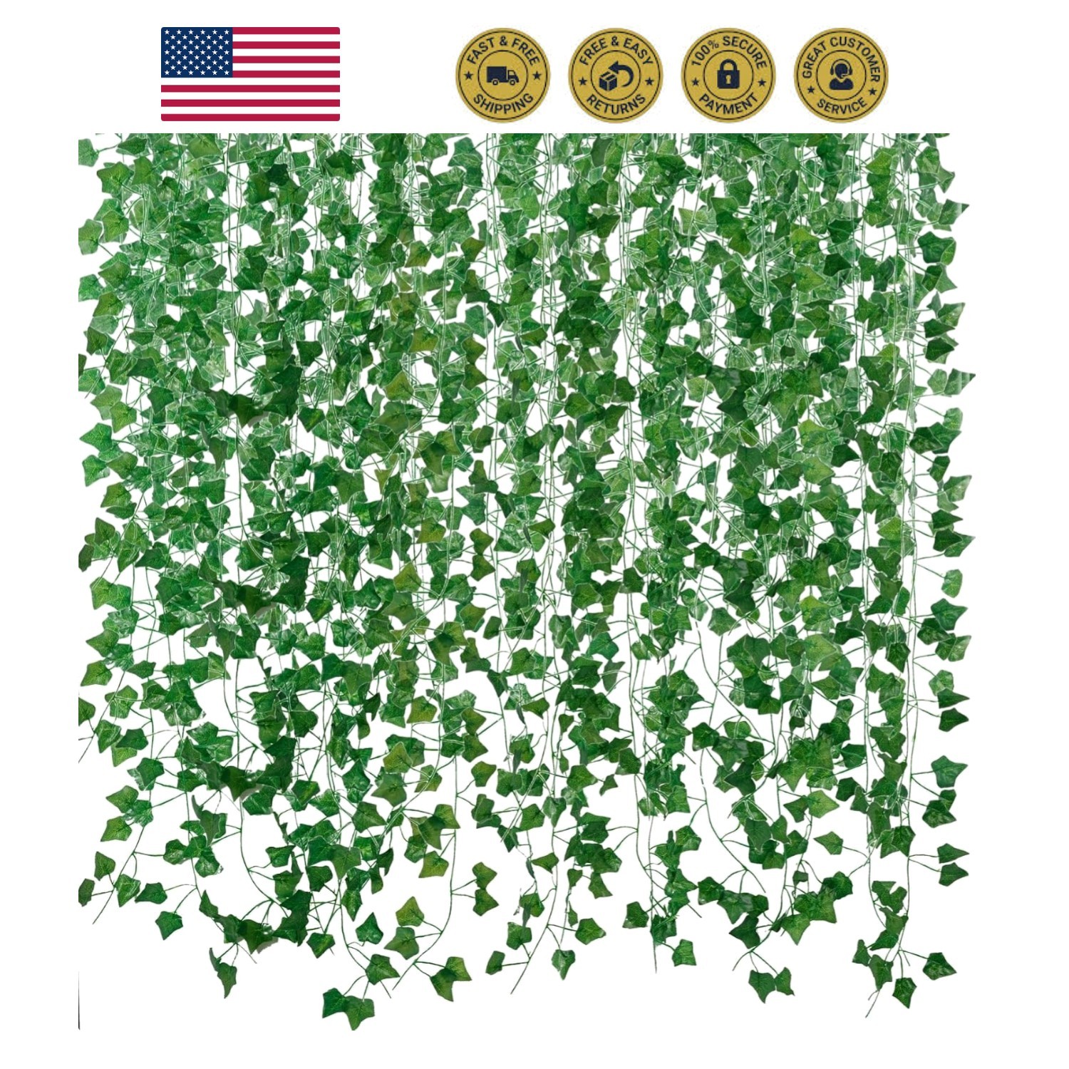 Fake Vines for Room Decor12 Pack 84 Feet Aesthetic Artificial Plant Ivy Leave…