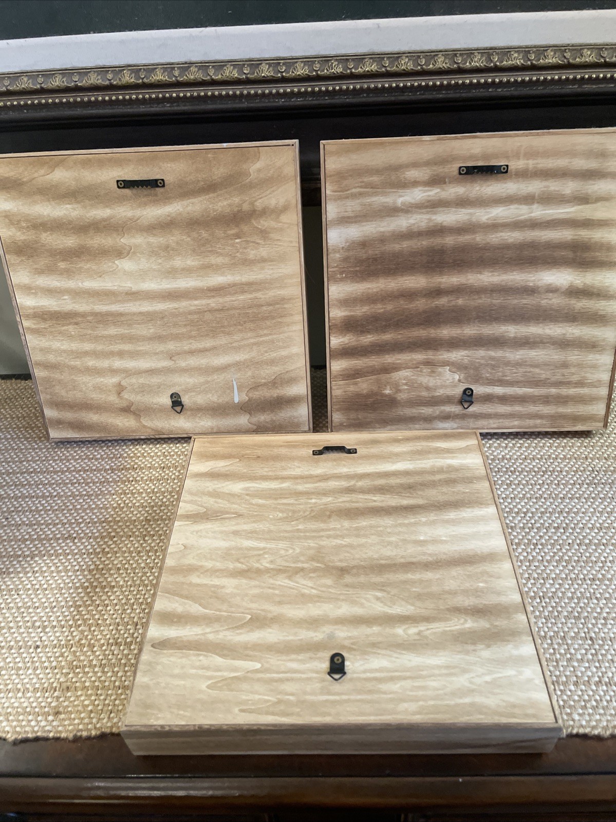 Set Of 3- Paper flowers in shadow boxes