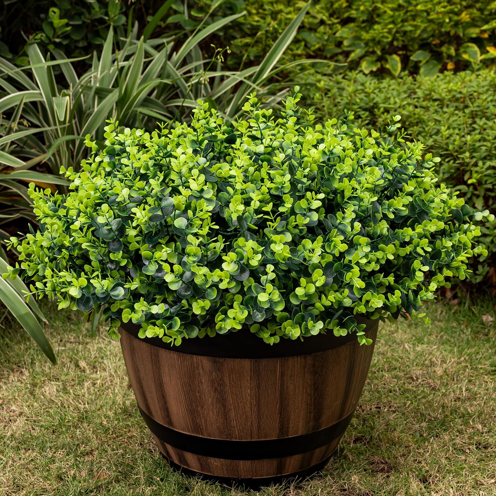 20 Bundles Artificial Plants for Outdoor Fake Spring Decoration,Faux Eucalyptus