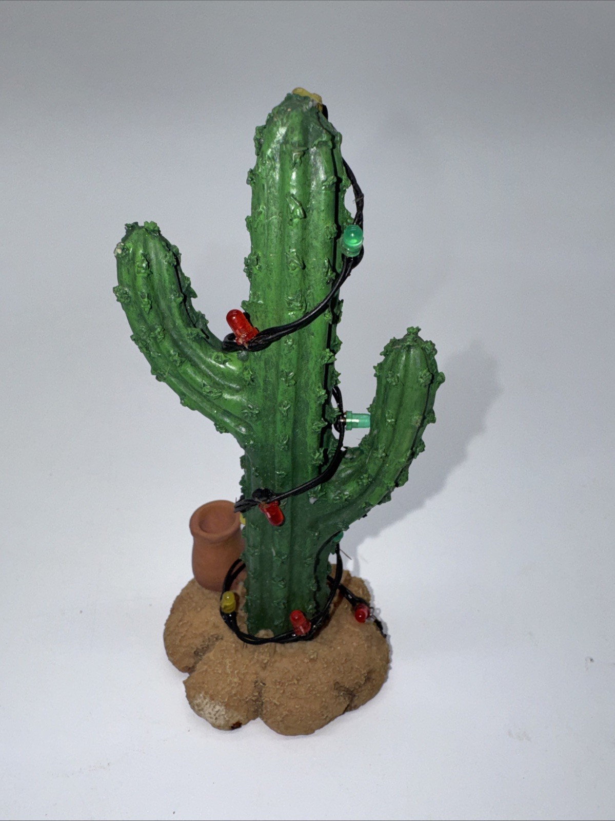 Vintage Christmas Tree Cactus Ceramic Art Decor 5 Inch