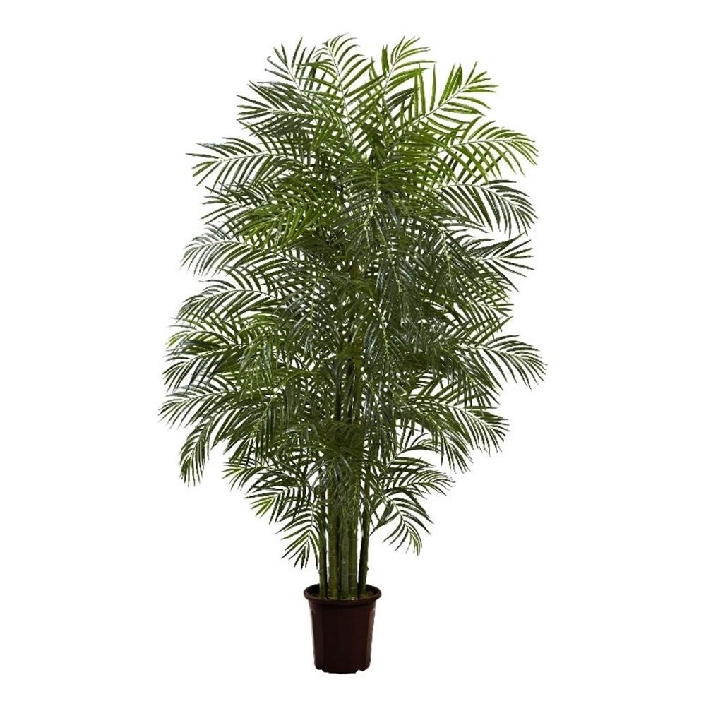 Pemberly Row Indoor/Outdoor 90″ Areca Palm Tree UV Resistant in Green/Brown