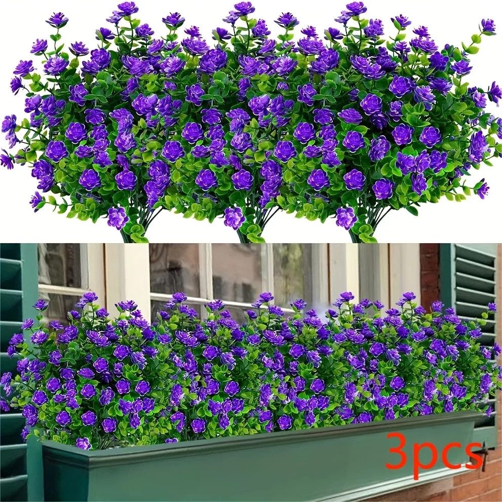 3/8Pcs Artificial Flowers for Home and Garden Decor – Realistic Simulation Flora