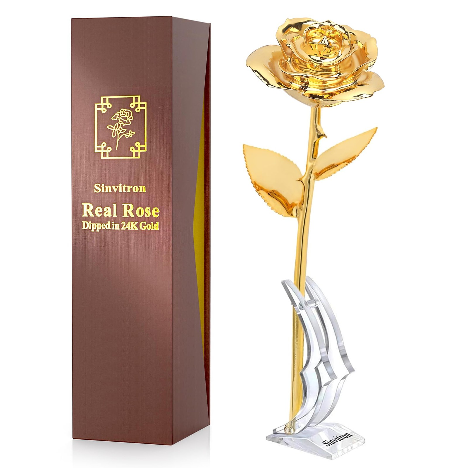 Gold Dipped Rose Real 24K Gold Rose, Hand Dipped of a Kind Golden Roses, Roma…