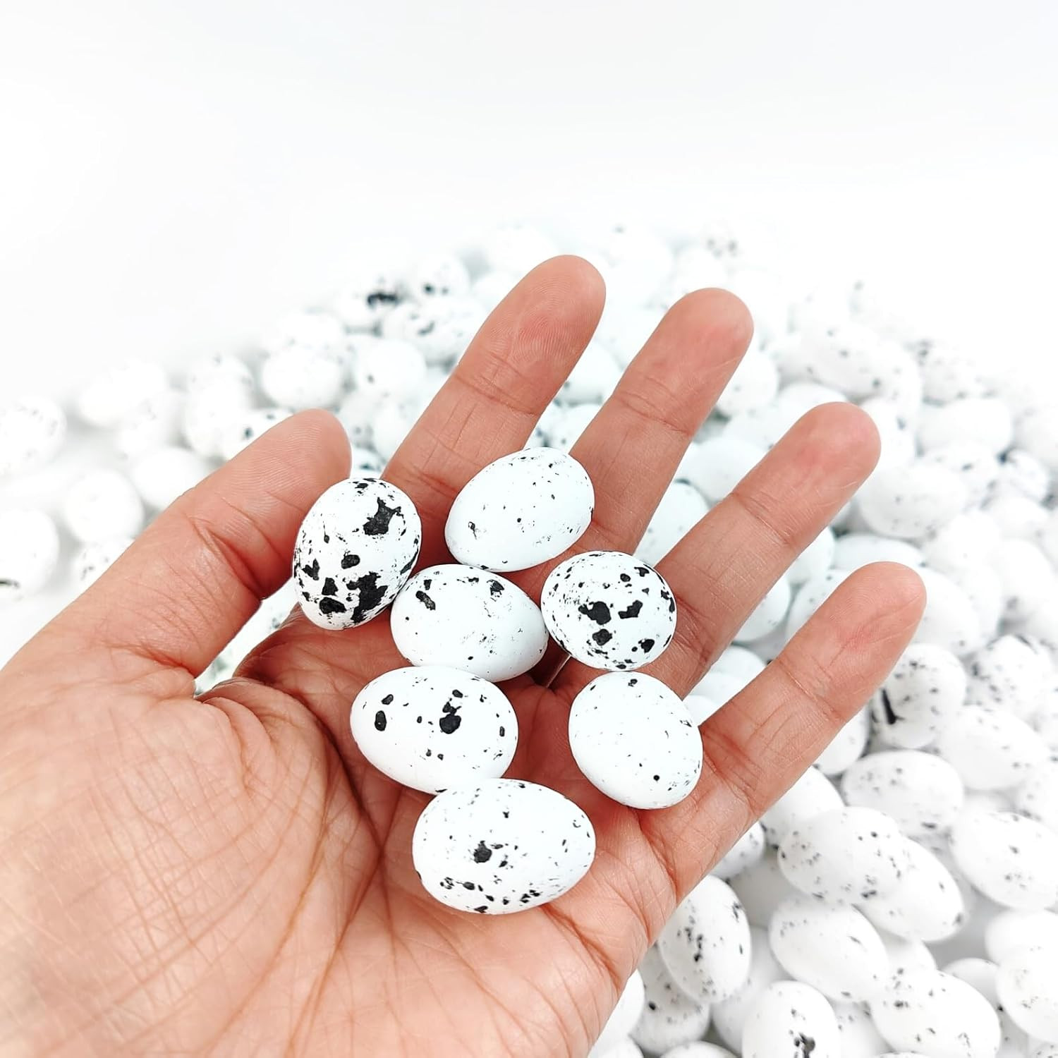 24Pcs/Set Small Faux Bird Nest with Eggs for Crafts, Artificial Rattan Birds Nes