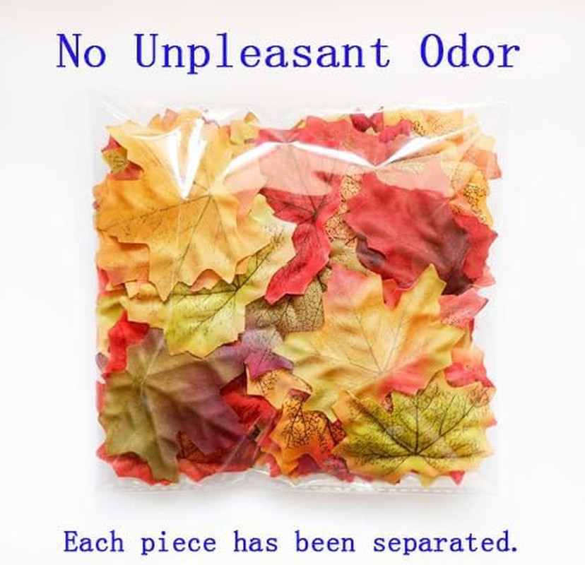 Separated Fake Fall Leaves Artificial Autumn Maple Leaf Room Decor for Home Part