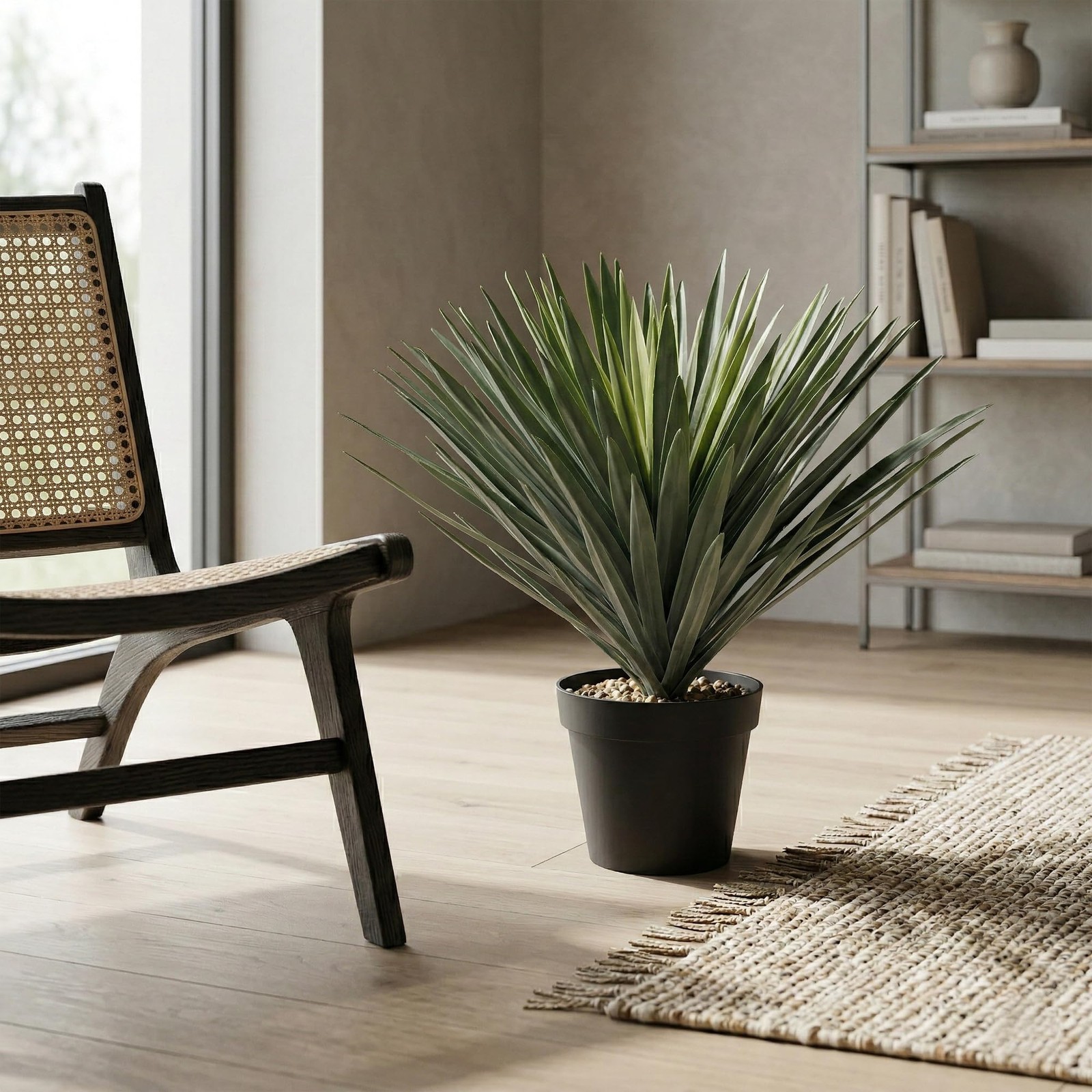 27 Inches Artificial Agave Plant for Indoor & Outdoor – Large Fake Agave Plan…