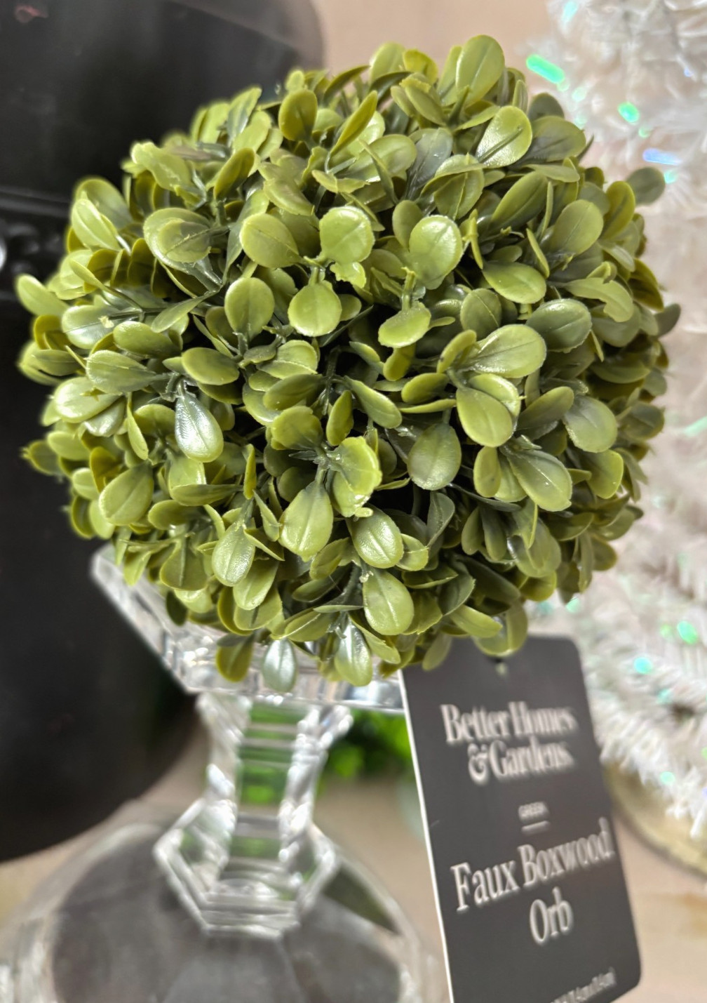 New 4.5″ Better Homes Garden Green FAUX BOXWOOD ORB Ball GREENERY Plant Plastic