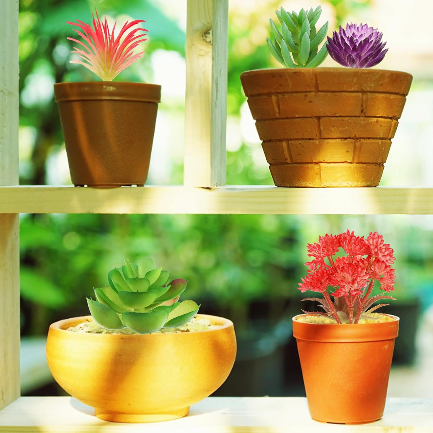 Artificial Succulent Plants, 6Pcs Mini Fake Succulents Plants for DIY