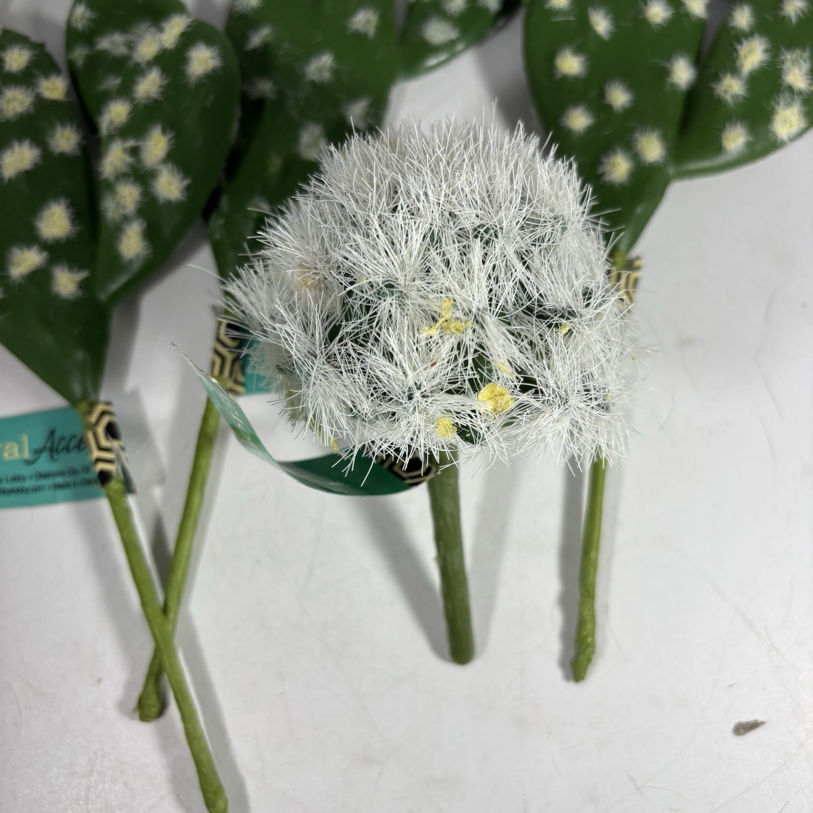 Set of 4 Artificial Prickly Pear Cactus Plant 7-3/4″ Floral Picks NWT
