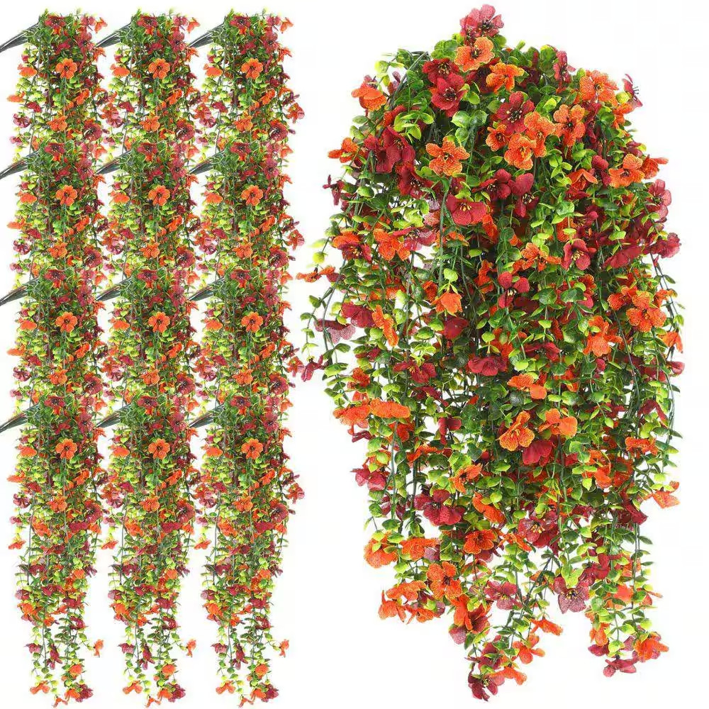 12 Bundles 30In. H Multi-Colored Outdoor Faux Plants Faux Plastic Artificial Flo