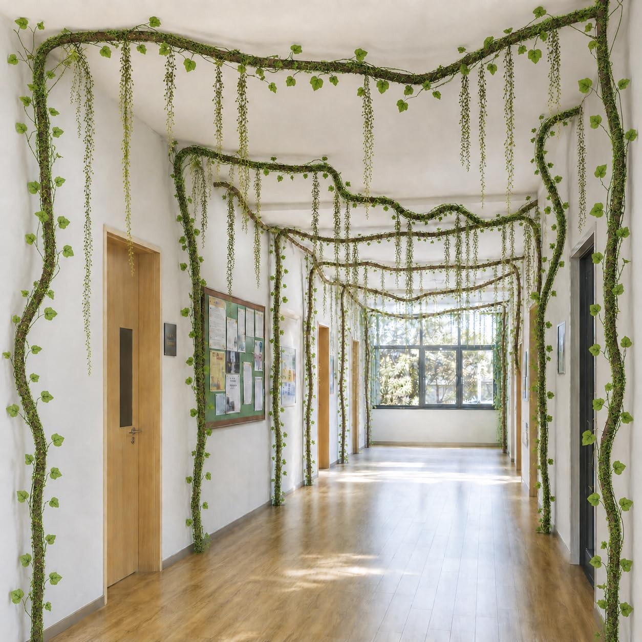 35 Pcs Artificial Bendable Vines Branches Decoration, Jungle Theme Decoration…