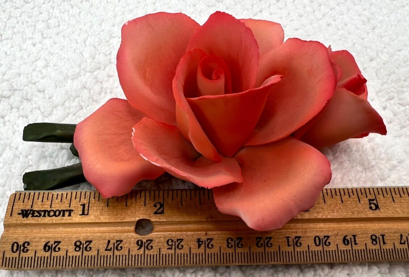Capodimonte Flower Red – Pink Rose Italy Porcelain Napoleon Sticker