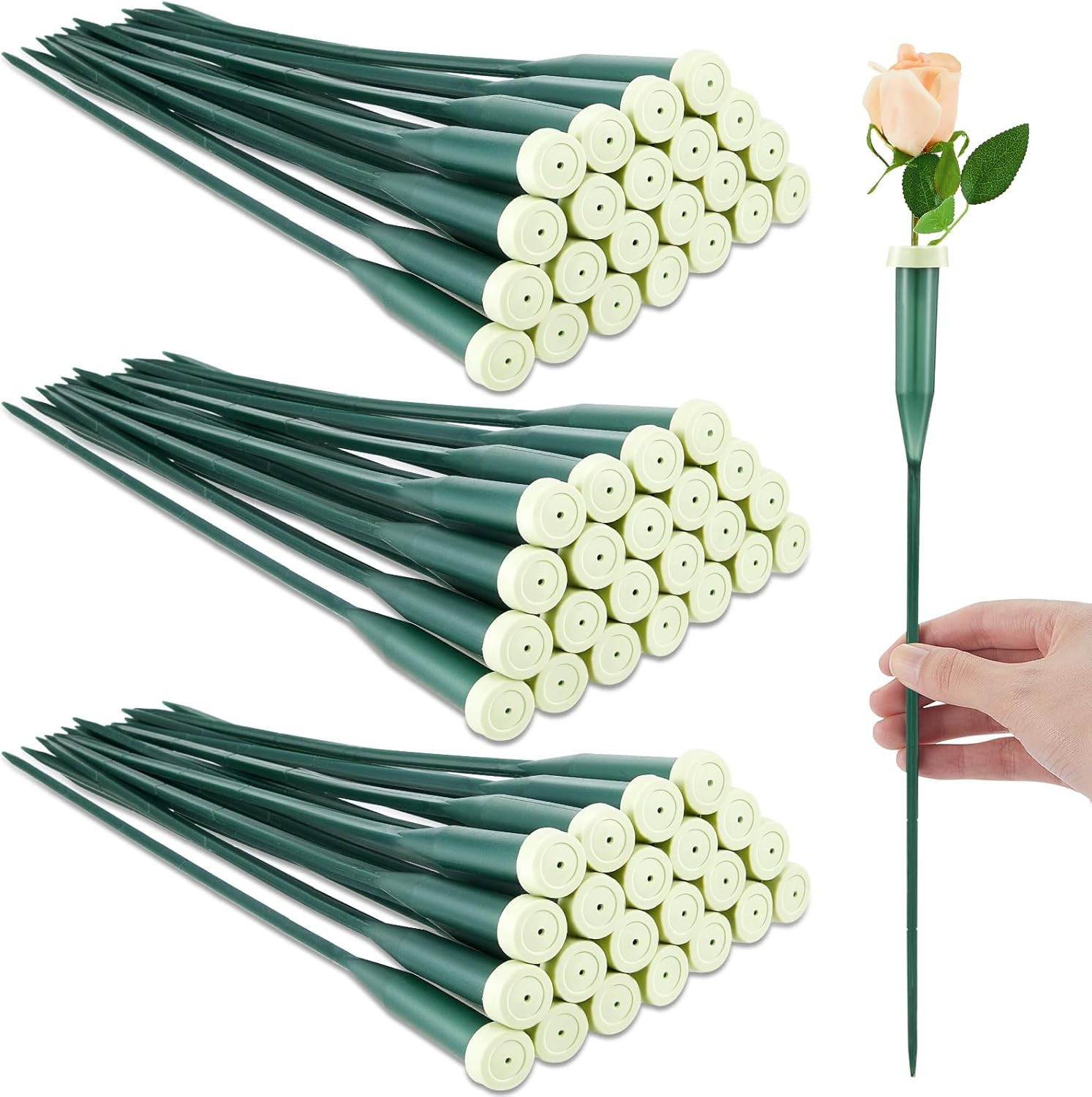 90 Pack 12 Inch Stem Water Tubes w/ Caps Vials for Floral Arrangement