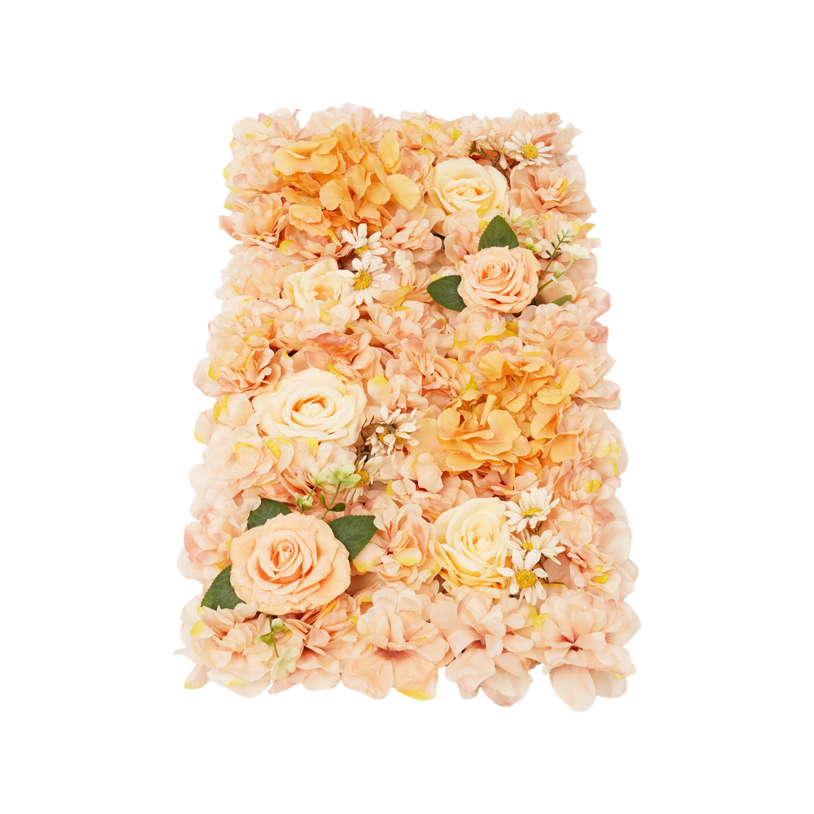 12Pcs Artificial Flower Wall Panels Champagne Warm Tones Artificial Flower Panel