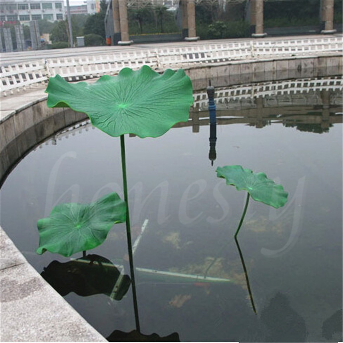 Artificial Water Lily Lotus Leaf Aquarium Pond Garden Decor Green 17/28/40CM