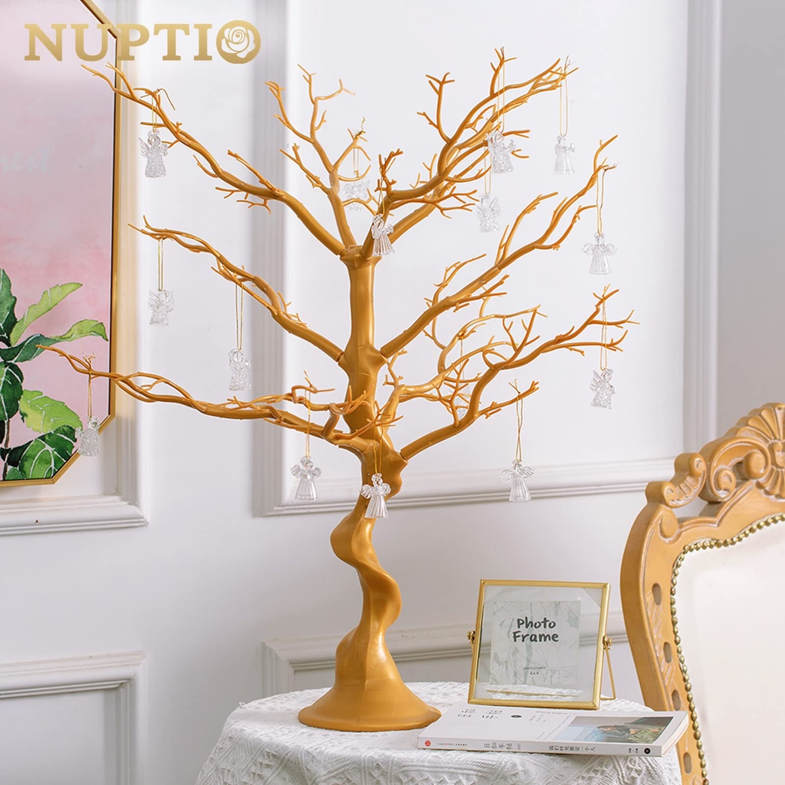 NUPTIO Tree Branch Centerpieces for Weddings 30″/76cm Tall Manzanita Trees Ce…