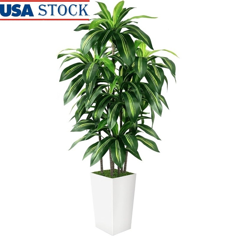 Realistic Artificial Faux Tree Indoor Decoration Easy Assembly Pot Gift New