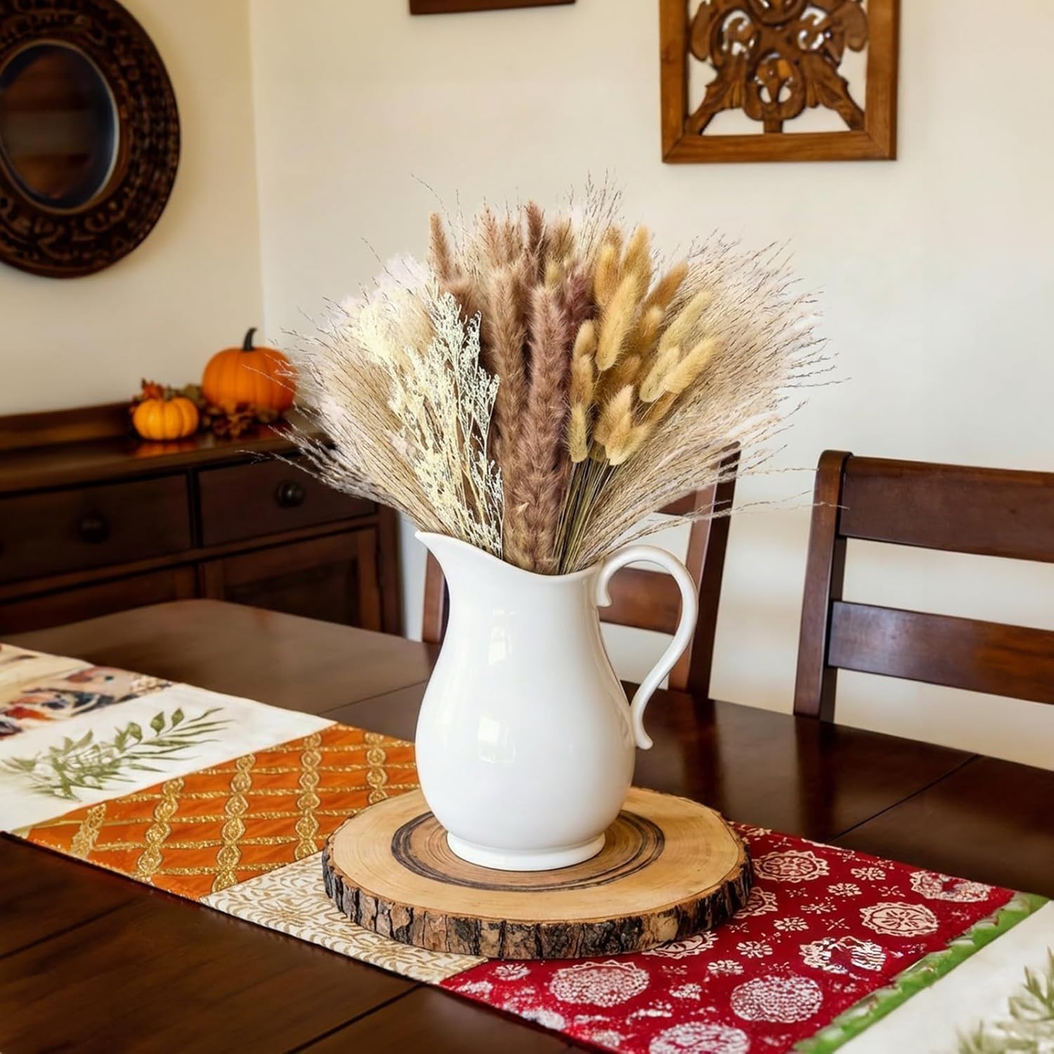 Dried Pampas Grass Bouquet Boho Decor Wedding Centerpiece Fall Vase