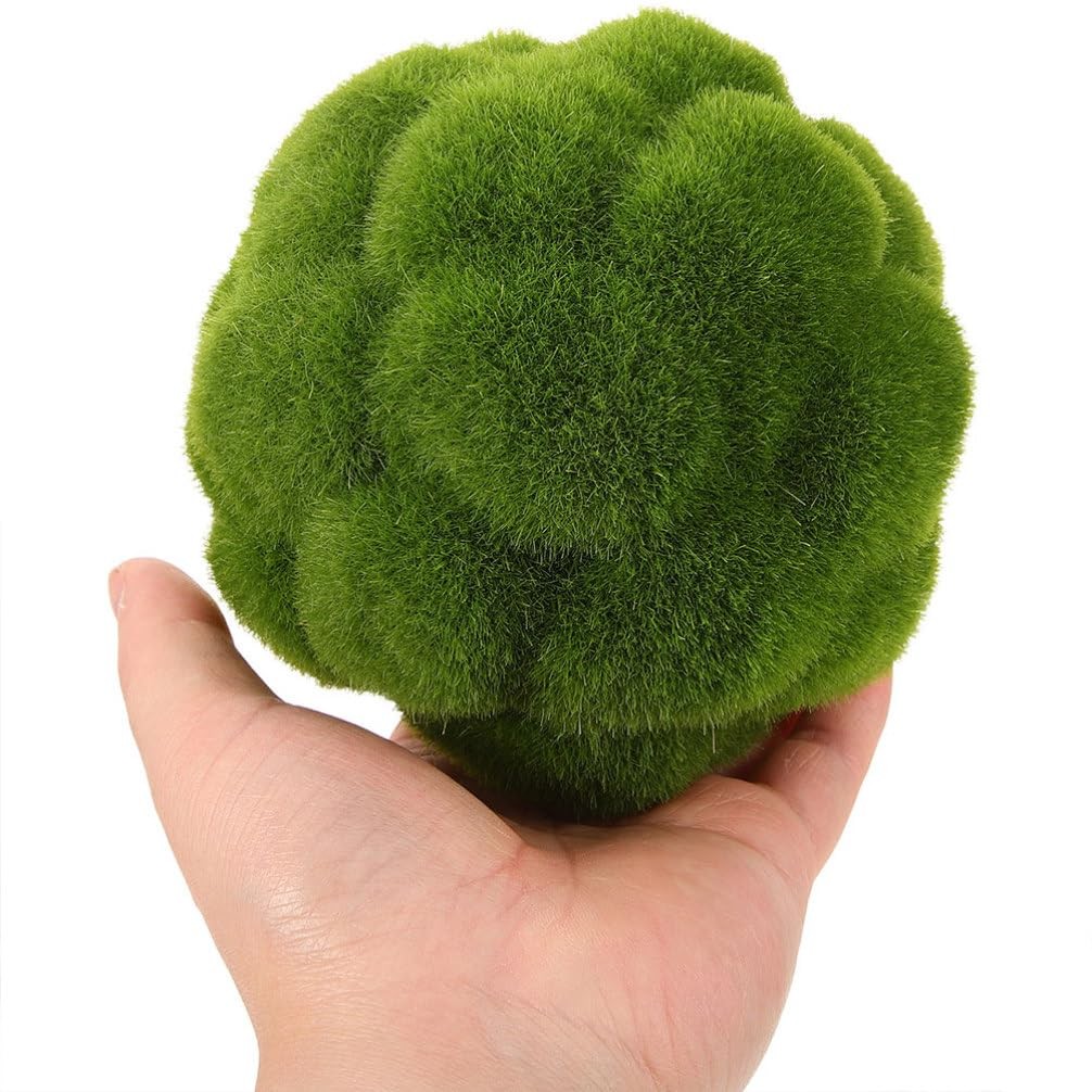 5.9 Inch Simulated Moss Balls Artificial Plant Greenery Decor Faux Topiary