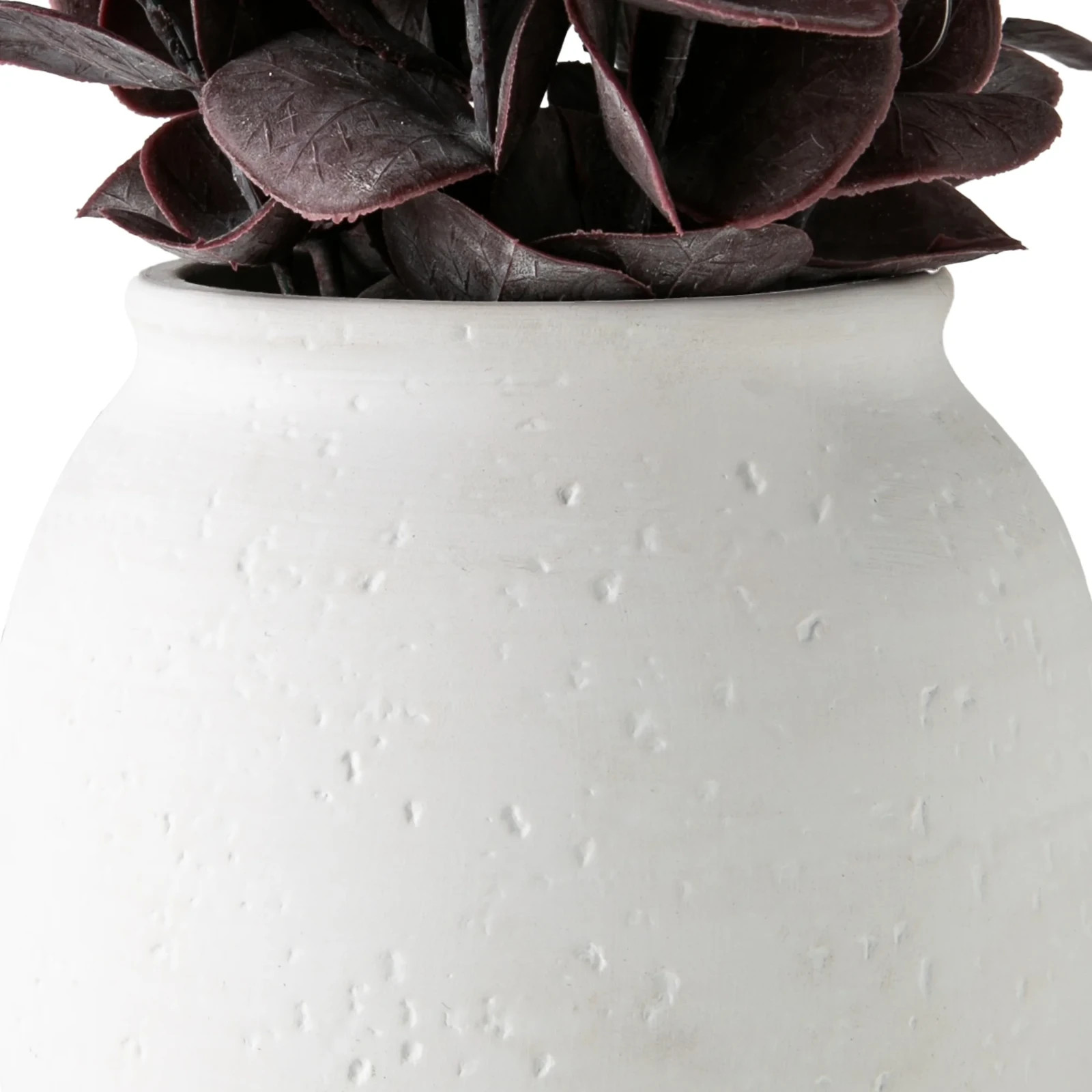Better Homes & Gardens Artificial Purple Eucalyptus in White Ceramic Vase, 12″