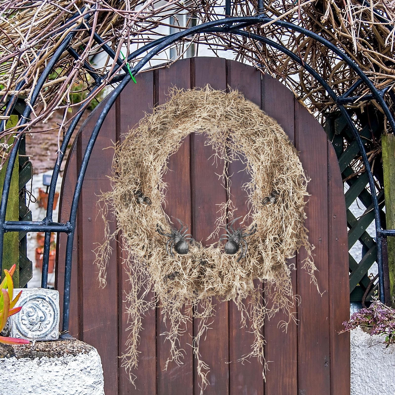 Spanish Moss 41” Fake Hanging Succulents Faux Moss Artificial Succulent Plan…