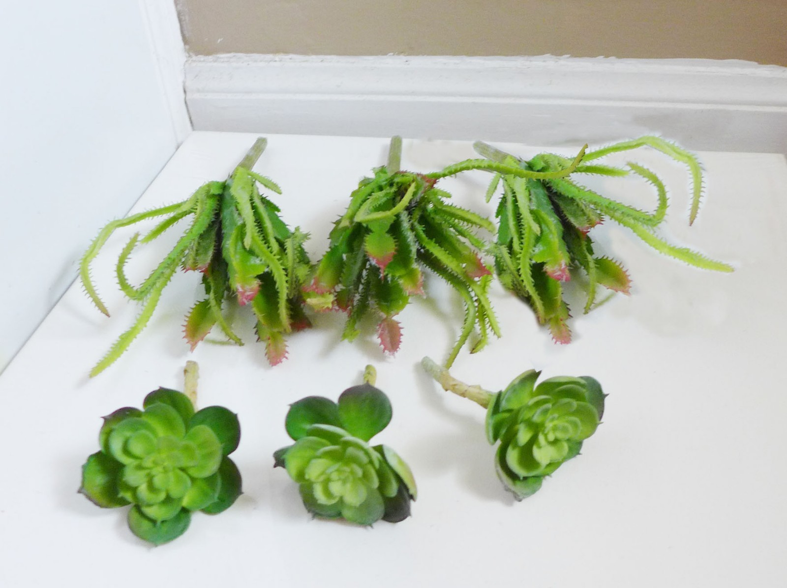 6 Mini Artificial Grass Cactus Small Lotus Succulents Plants Home Landscape