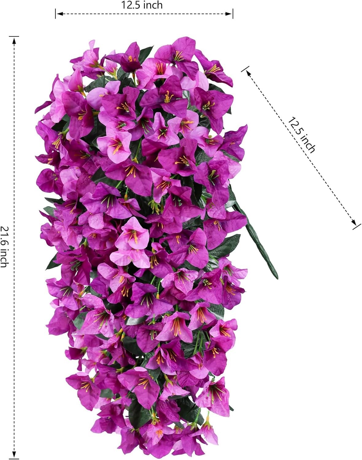 Artificial Bougainvillea Vines 2 Pack UV Resistant Outdoor Flowers for Garden…