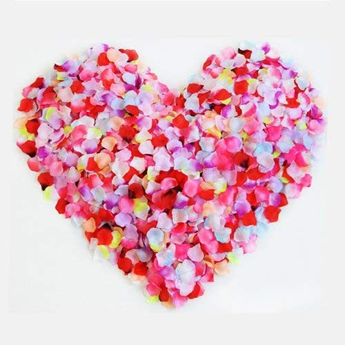 1000 PCS Artificial Silk Rose Petals Decoration Wedding Party Color Fuchsia