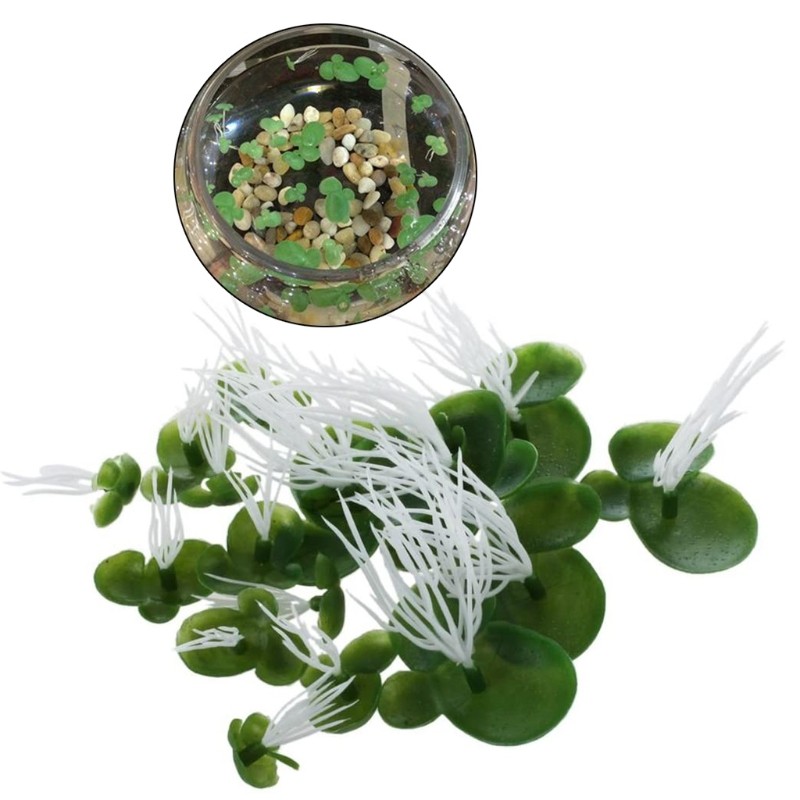 Artificial Duckweeds Floating Plastic All Year Green Fishbowls Decors 3 Size