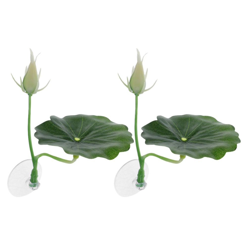 2Pcs Reusable Betta Fish Leaf Hammock with Suction Cup for Aquarium Relaxing