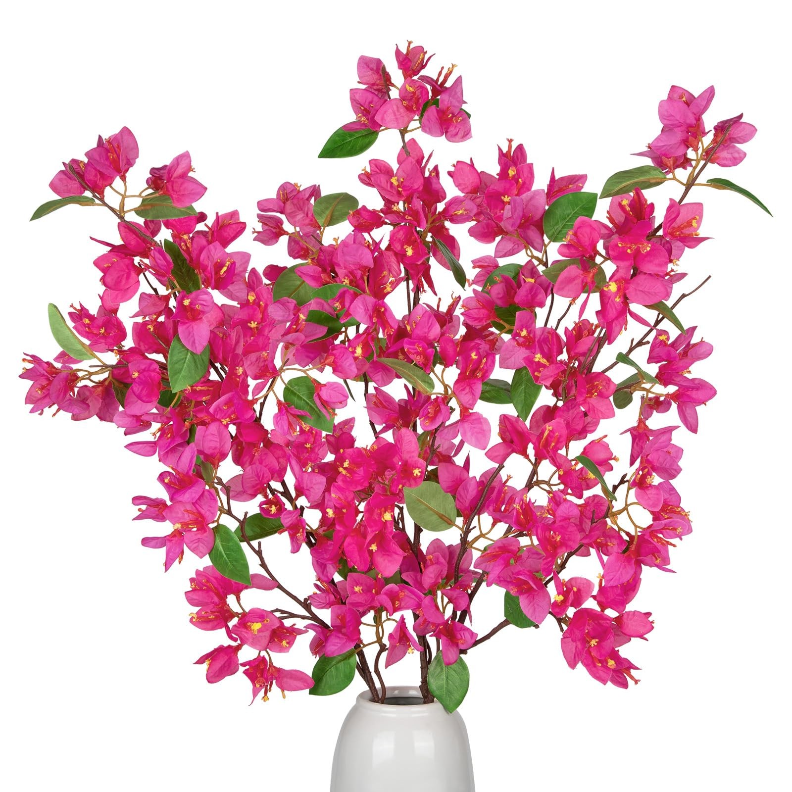 3PCS Bougainvillea Artificial Flowers 37.4in Long Stem Silk Bougainvillea Flo…