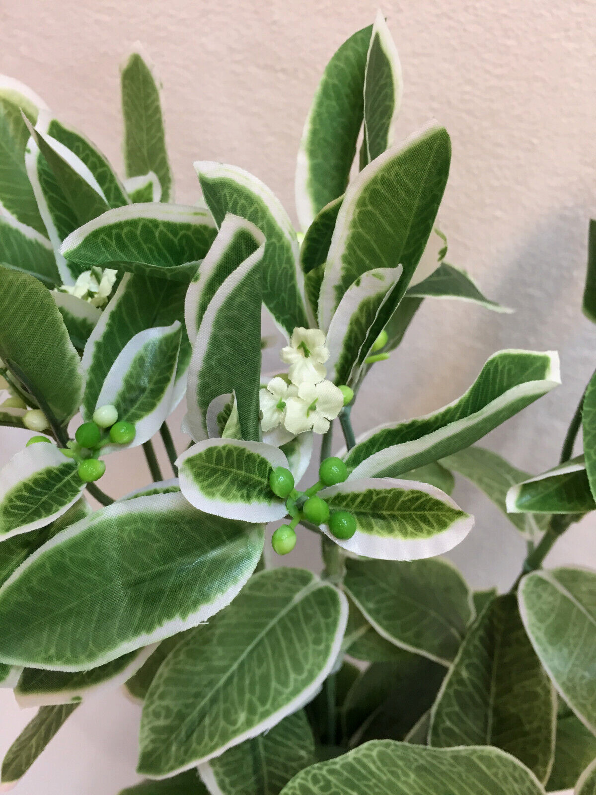 Euphorbia Branch Stems 25″ Artificial Variegated Green White Lot of 4