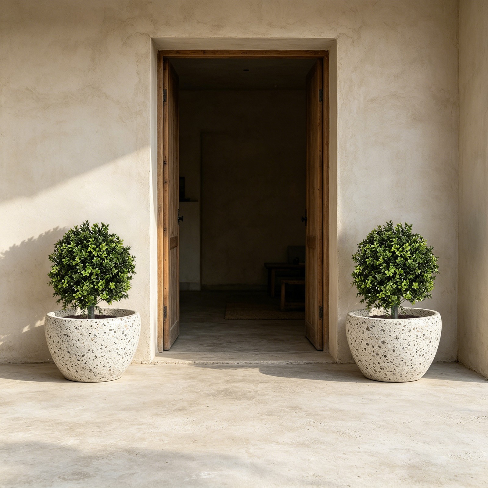 2 pcs 55.88cm Artificial Shrubs for Front Porch Garden Yard & Balcony Decor