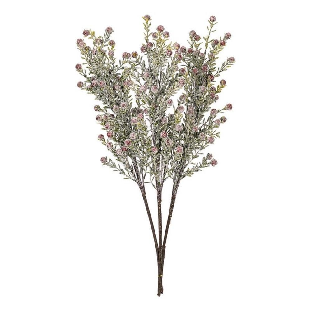 Vickerman 20.5″ Artificial Frosted Red Berry Greenery Spray. 3 per bag.