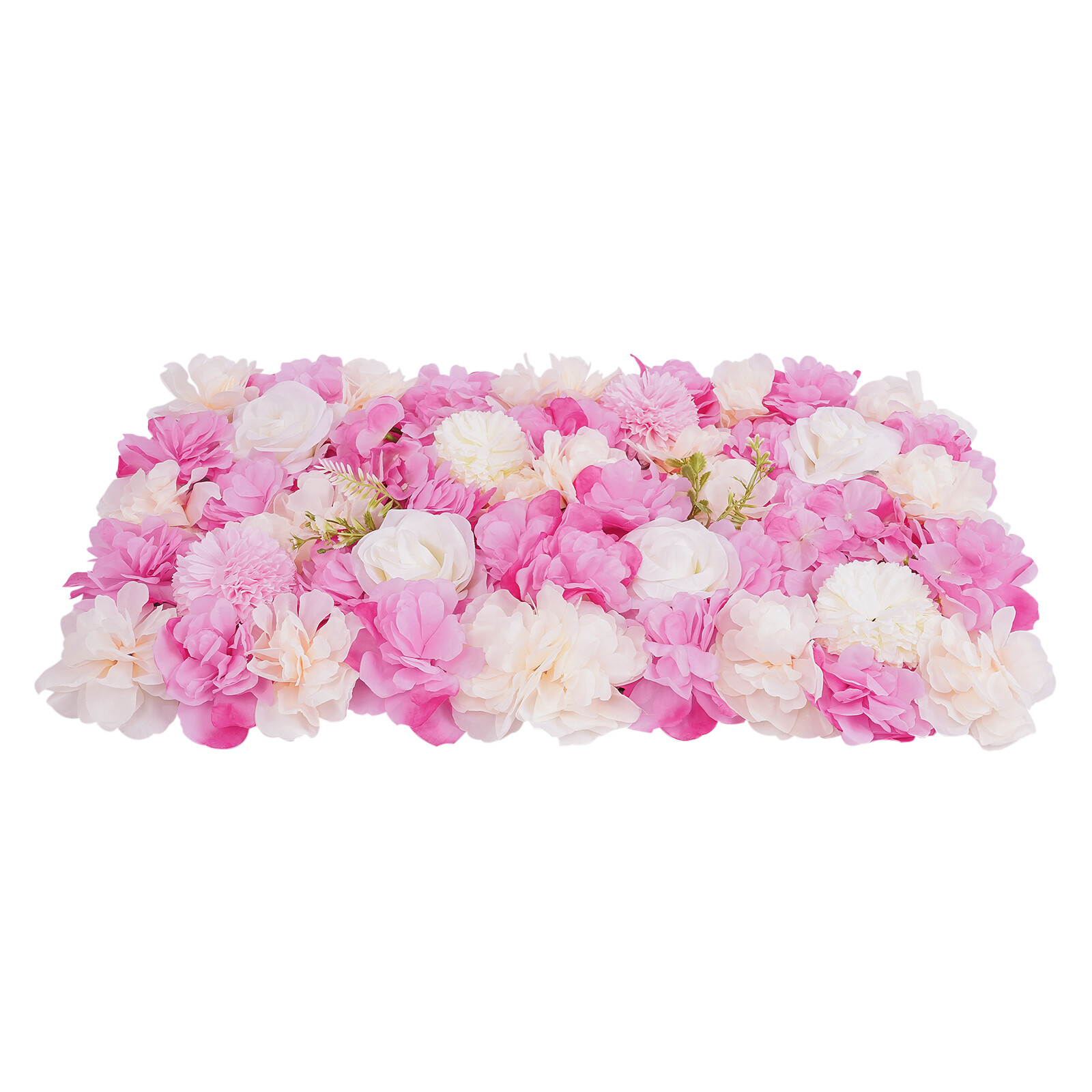 3D Flower Wall Panel-12pcs Artificial Flower Wall Background Silk Rose Mat