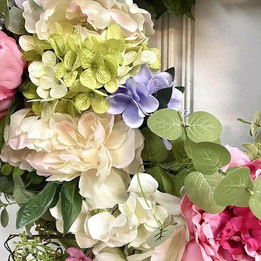 Hydrangea Wreath Front Door Garland Home Indoors & Outdoors Artificial Decor