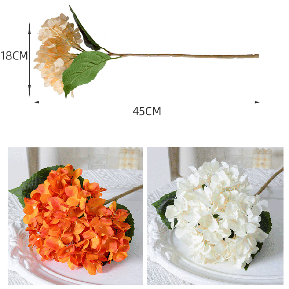 Artificial Hydrangea Flowers Fake Silk Bouquet Wedding Party Home Garden Decor