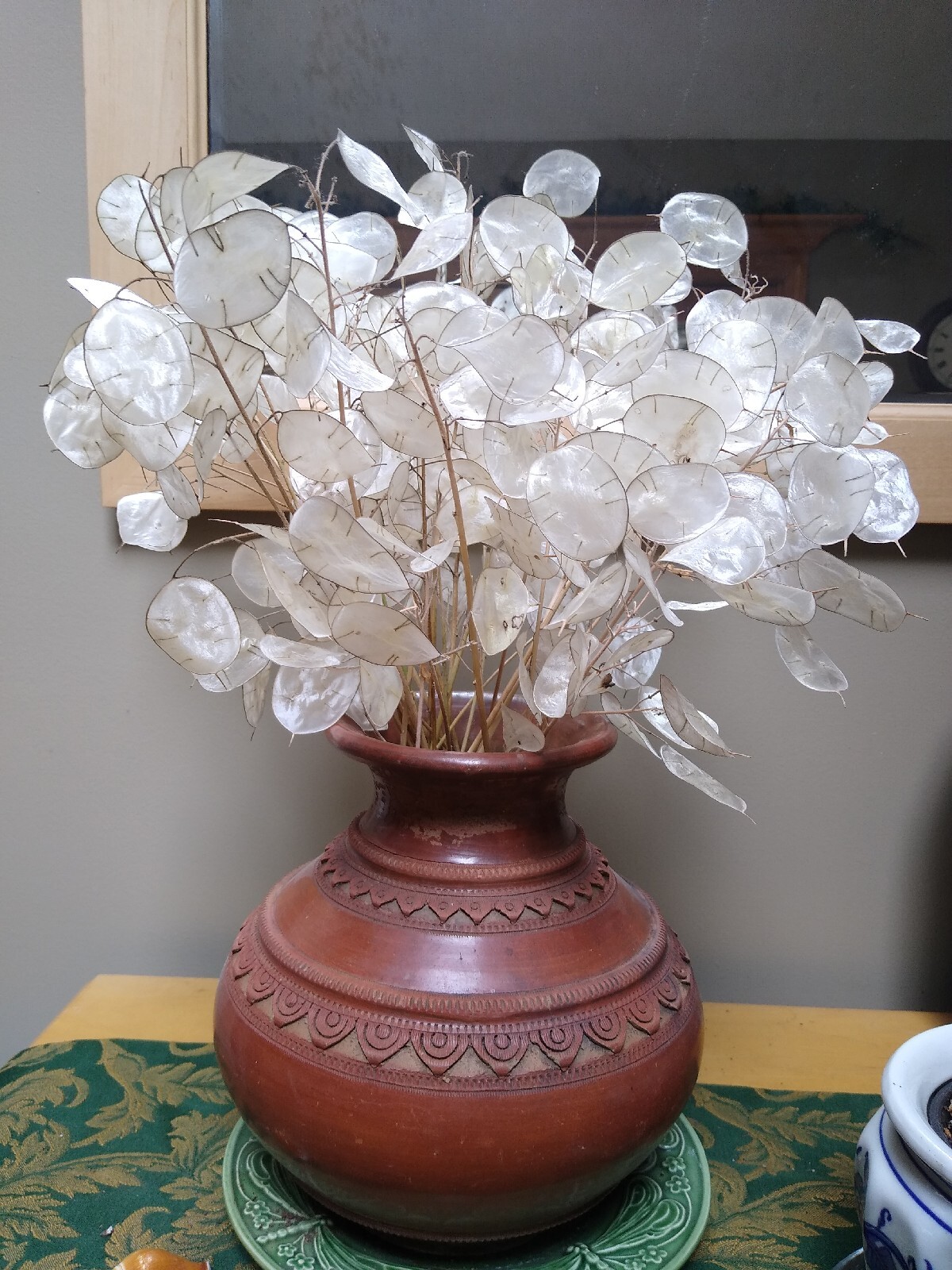 Dried Lunaria Moonwort Honesty Silver Dollar Plant Stems & seeds! 12-14″ Stems.