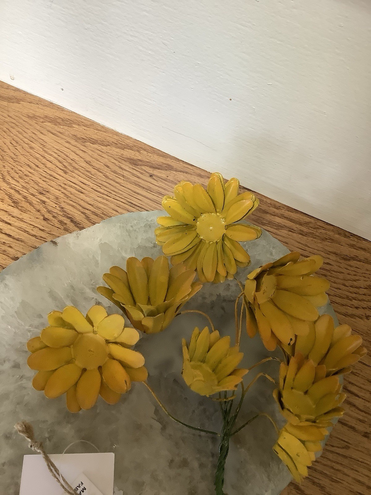 Terrain Iron Metal Daisy Flower Bunch, NWT (vase not included)